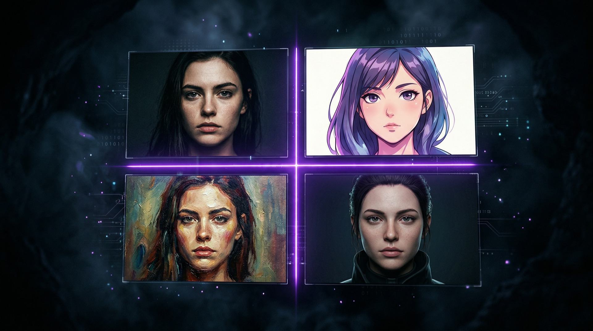 AI style transfer across four art styles